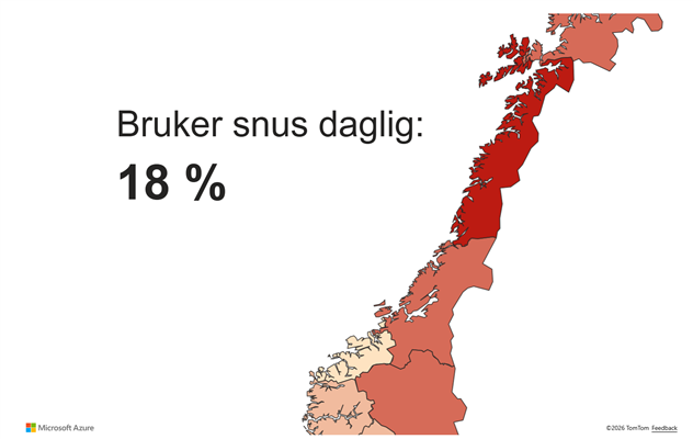 Lenke til artikkel: Nordland ligger på topp i andel snusere